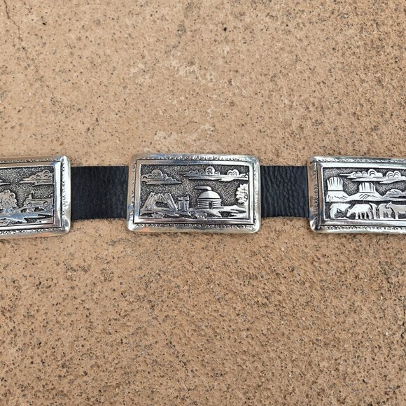 Tommy Jackson Pictorial Concho Belt - Picture 5 of 11